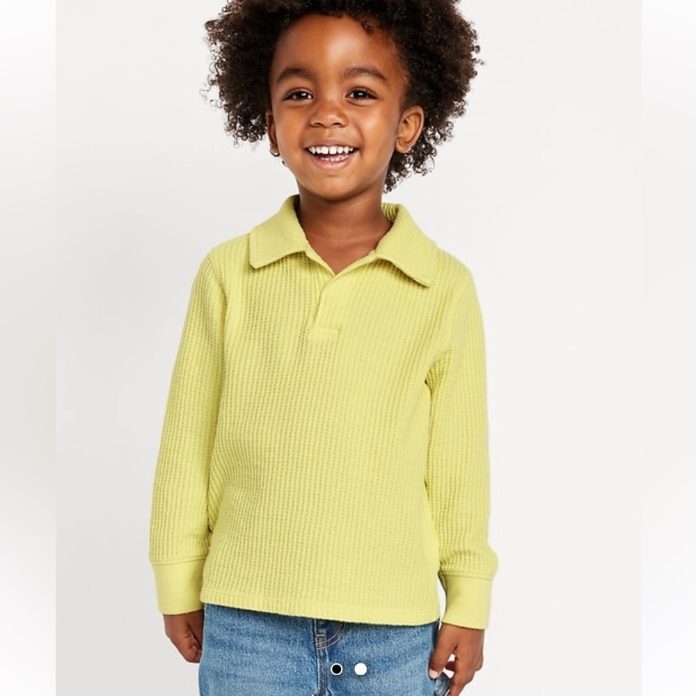 Old Navy Kids Yellow Ribbed Polo 4T
